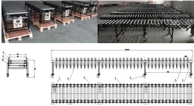 伸縮輥筒輸送機(jī)展示圖
